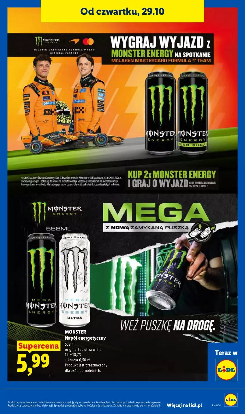 Gazetka promocyjna Lidl - Gazetka - ważna 29.10 do 31.10.2026 - strona 87 - produkty: Gin, Napój, Napój energetyczny, Tera