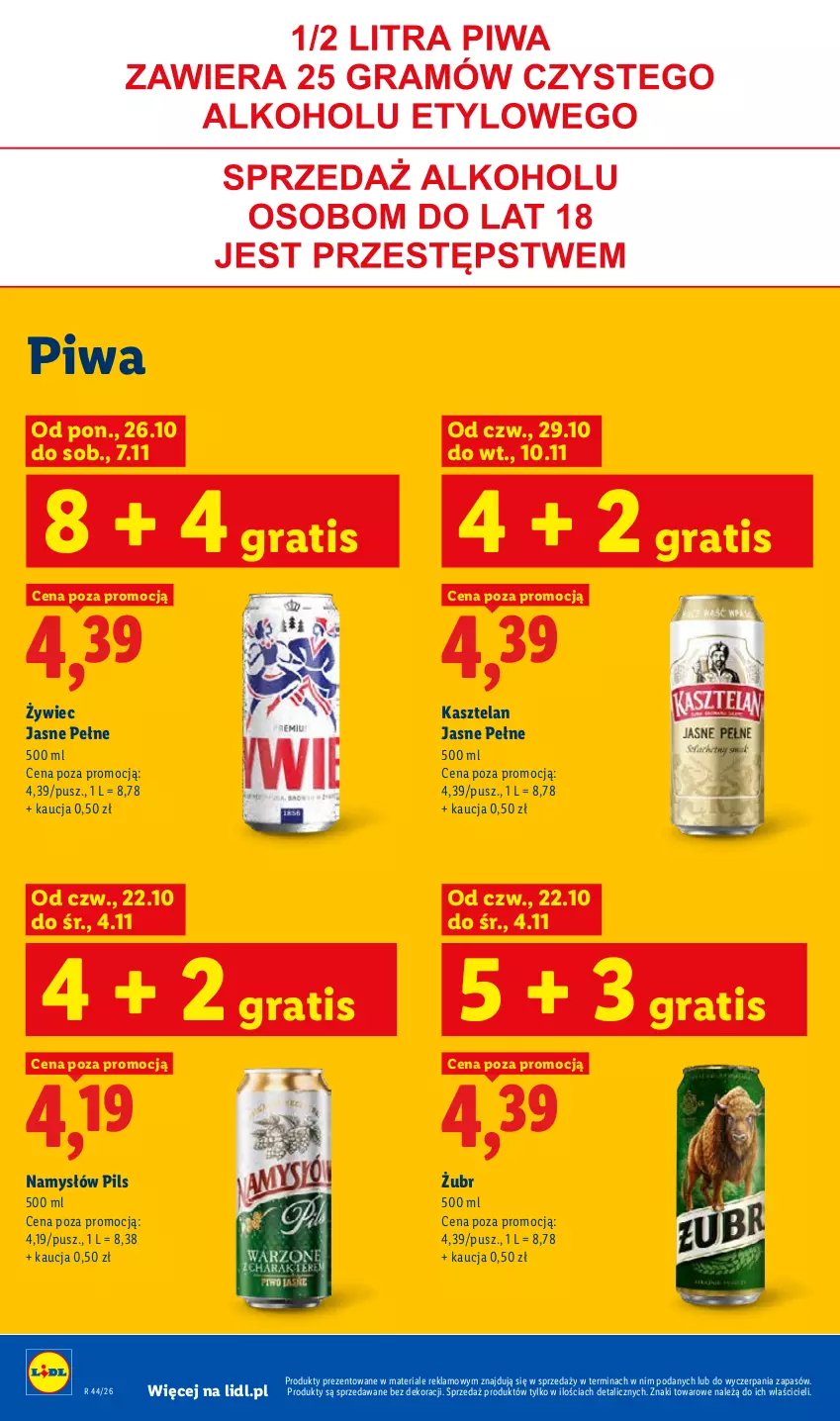 Gazetka promocyjna Lidl - Gazetka - ważna 29.10 do 31.10.2026 - strona 88 - produkty: Gra, Kasztelan, Namysłów, Piwa