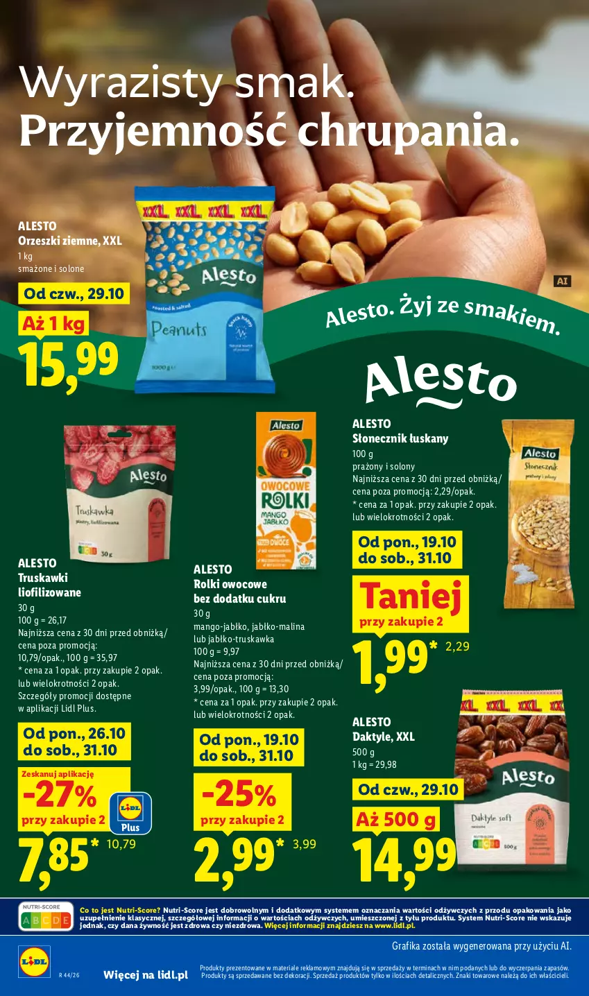 Gazetka promocyjna Lidl - Gazetka - ważna 29.10 do 31.10.2026 - strona 90 - produkty: Daktyle, Gra, Grafika, Mango, Orzeszki, Orzeszki ziemne, Rolki, Truskawki