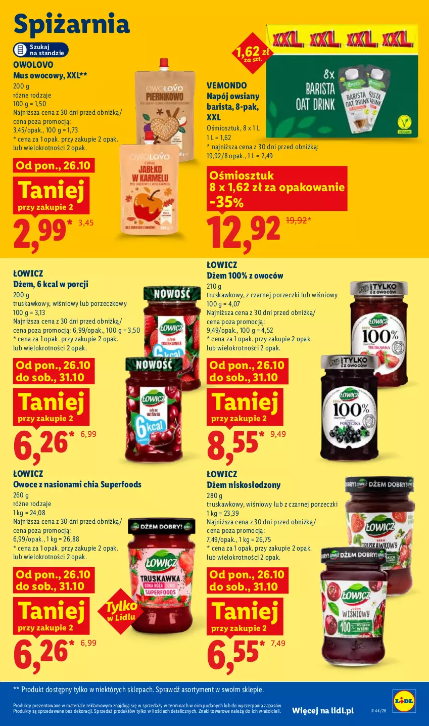 Gazetka promocyjna Lidl - Gazetka - ważna 29.10 do 31.10.2026 - strona 95 - produkty: Chia, Dżem, Mus, Napój, Owoce, Por