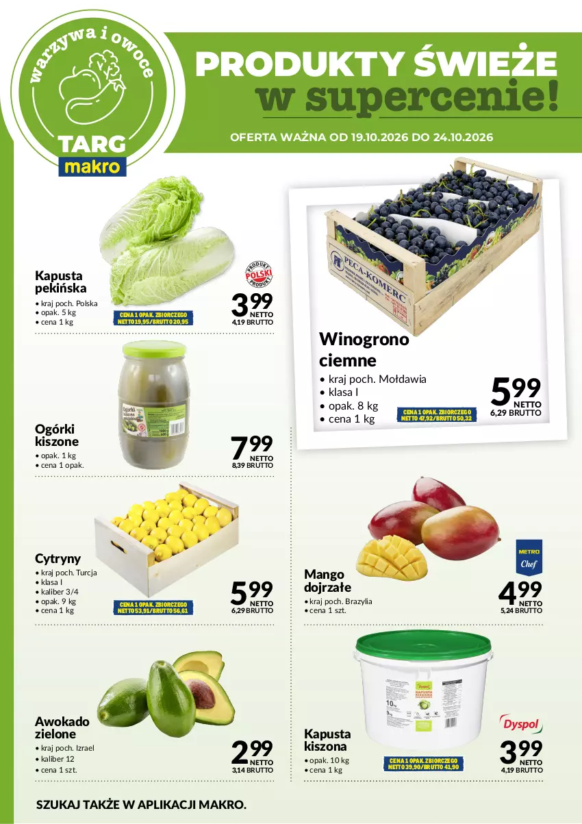 Gazetka promocyjna Makro - Targ MAKRO - oferta świeża w super cenach! - ważna 19.10 do 24.10.2026 - strona 5 - produkty: Cytryny, Mango, Wino