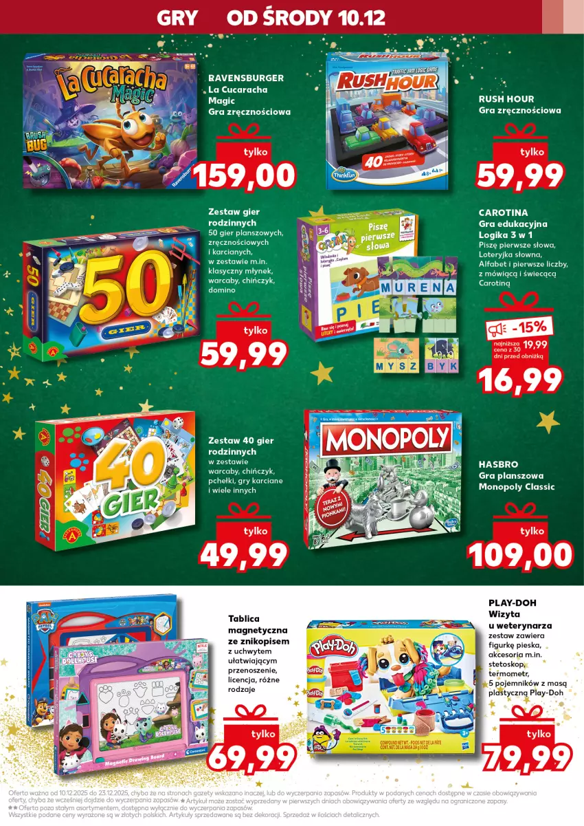 Gazetka promocyjna Kaufland - Kaufland - ważna 10.12 do 23.12.2025 - strona 27 - produkty: Burger, Fa, Gra, Gry, Hasbro, Młynek, Monopoly, Play-Doh, Pojemnik, Ravensburger, Termometr, Znikopis