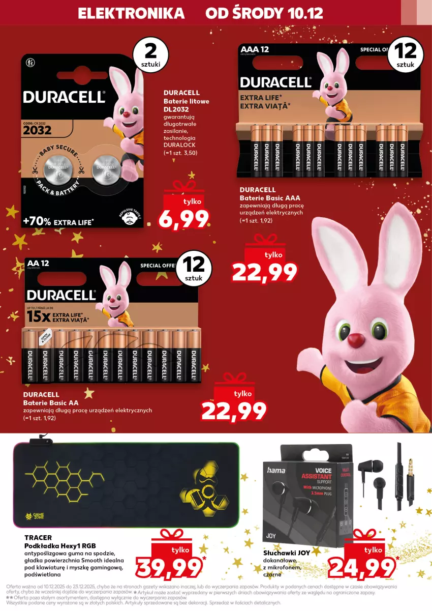 Gazetka promocyjna Kaufland - Kaufland - ważna 10.12 do 23.12.2025 - strona 35 - produkty: Acer, Duracell, LANA, Mikrofon, Mysz, Podkład, Podkładka, Słuchawki