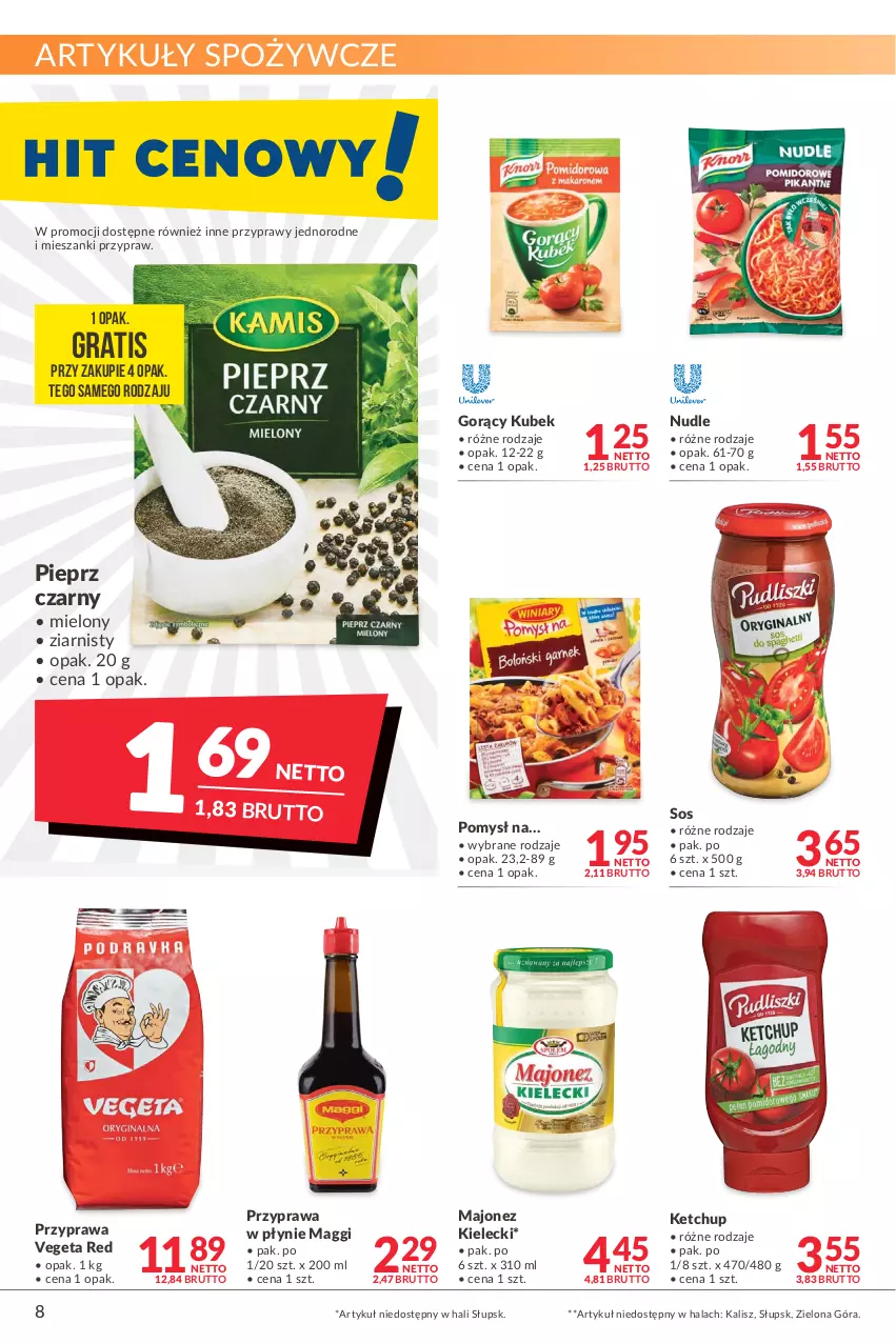 Gazetka promocyjna Makro - [Oferta promocyjna] Artykuły spożywcze i przemysłowe - ważna 22.03 do 04.04.2022 - strona 8 - produkty: Artykuły spożywcze, Gra, Ketchup, Kubek, Maggi, Majonez, Pieprz, Przyprawa w płynie, Przyprawy, Sos, Vegeta