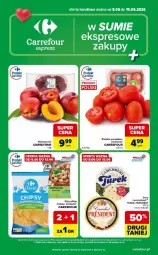 Gazetka promocyjna Carrefour - Gazetka Express w SUMIE ekspresowe zakupy - Gazetka - ważna od 15.06 do 15.06.2026 - strona 1 - produkty: Ser, Orzeszki, Chipsy, Camembert, Pomidory, Nektar