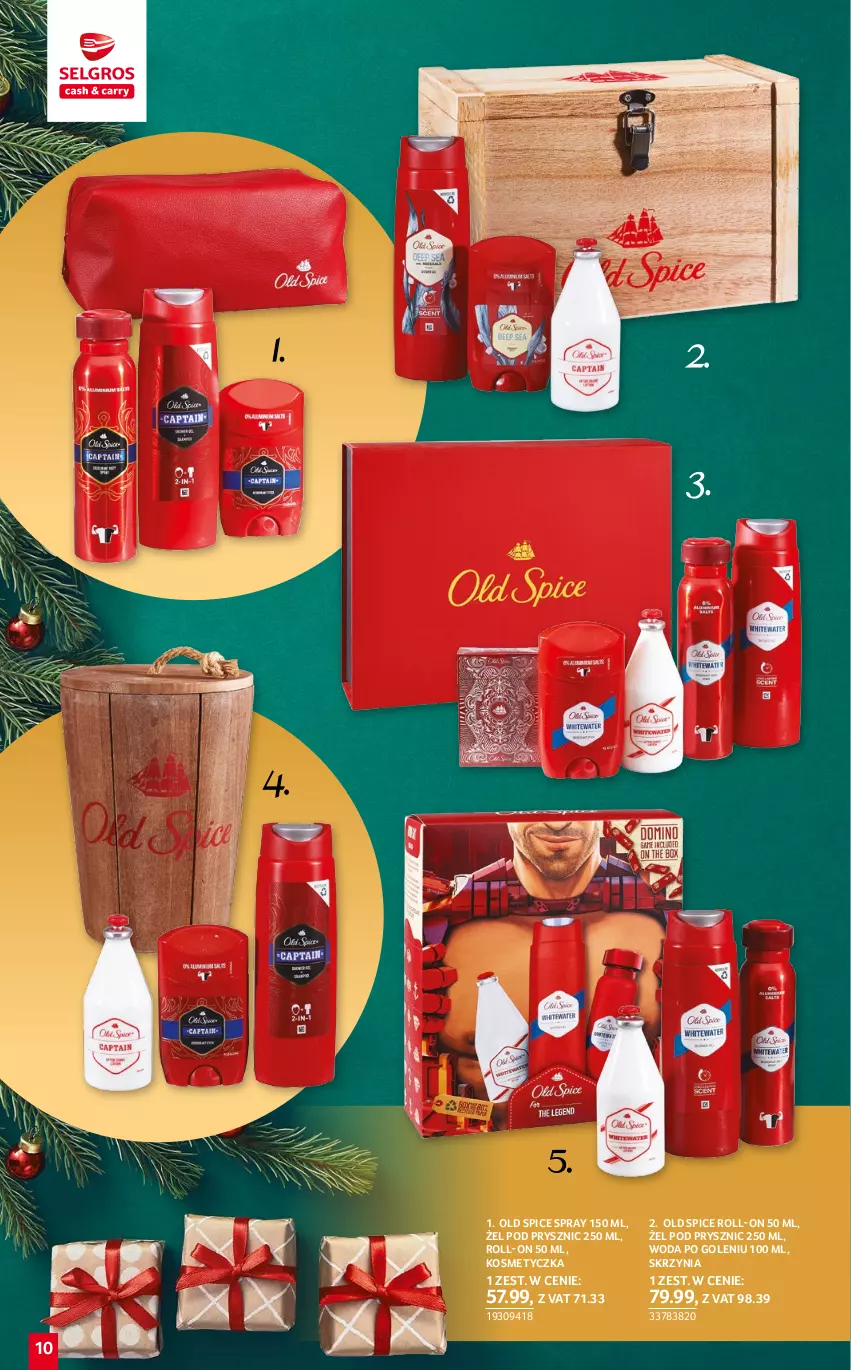 Gazetka promocyjna Selgros - Katalog Prezenty - ważna 01.12 do 14.12.2022 - strona 10 - produkty: Kosmetyczka, Old Spice, Woda, Woda po goleniu