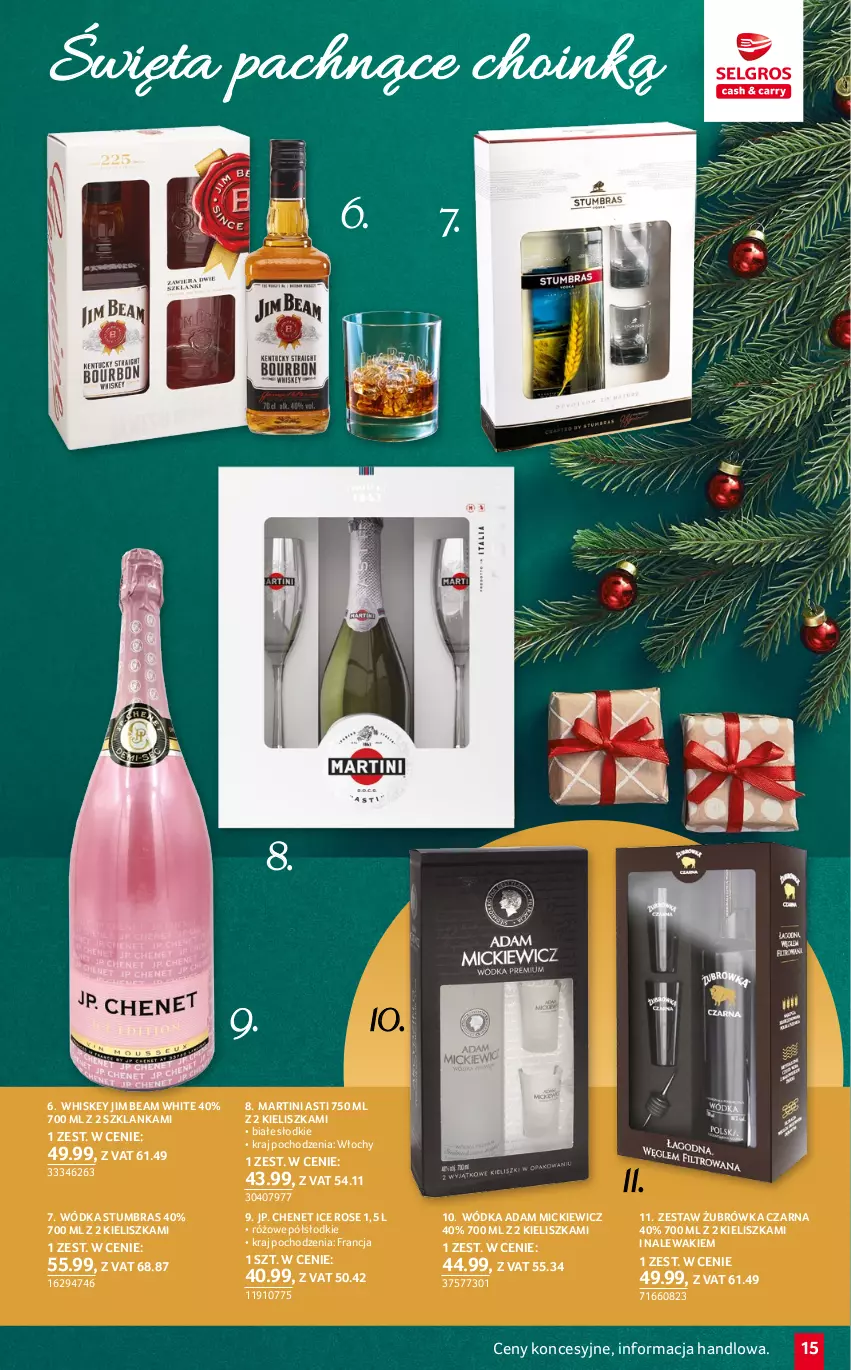 Gazetka promocyjna Selgros - Katalog Prezenty - ważna 01.12 do 14.12.2022 - strona 15 - produkty: Jim Beam, Martini, Szklanka, Whiskey, Wódka