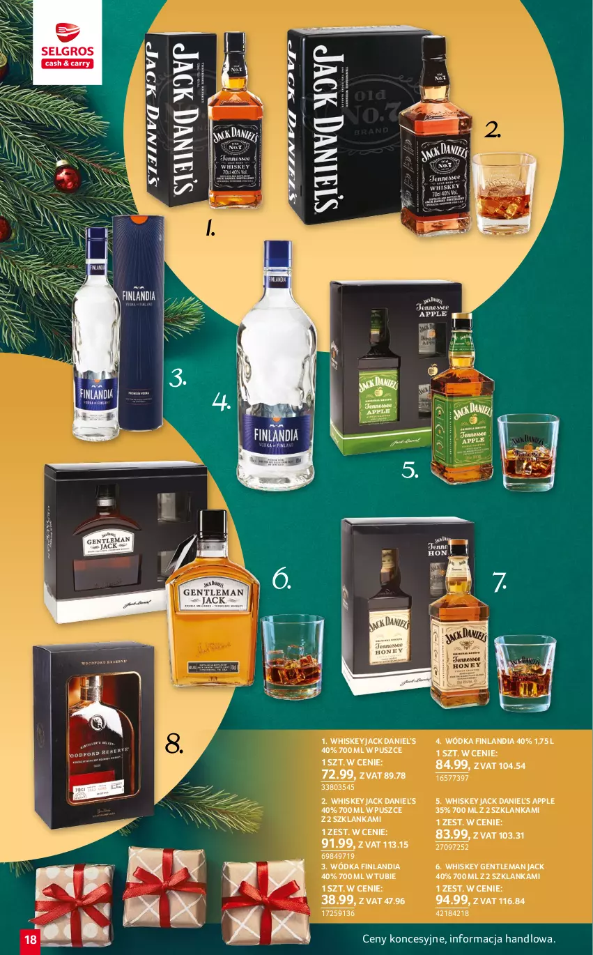 Gazetka promocyjna Selgros - Katalog Prezenty - ważna 01.12 do 14.12.2022 - strona 18 - produkty: Finlandia, Szklanka, Whiskey, Wódka