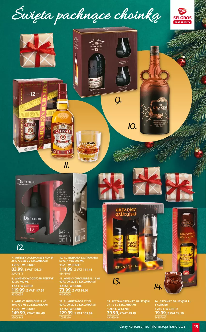 Gazetka promocyjna Selgros - Katalog Prezenty - ważna 01.12 do 14.12.2022 - strona 19 - produkty: Grzaniec Galicyjski, Rum, Ser, Szklanka, Whiskey, Whisky