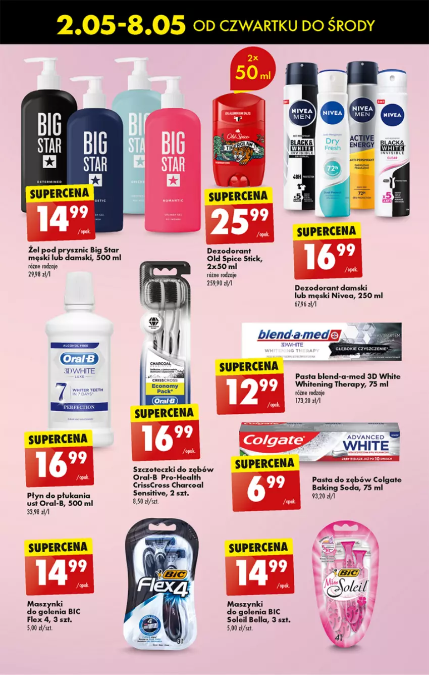 Gazetka promocyjna Biedronka - Od Czwartku - ważna 08.05 do 11.05.2024 - strona 55 - produkty: Bell, Bella, BIC, Blend-a-Med, Colgate, Dezodorant, LG, Nivea, Old Spice, Oral B, Pasta do zębów