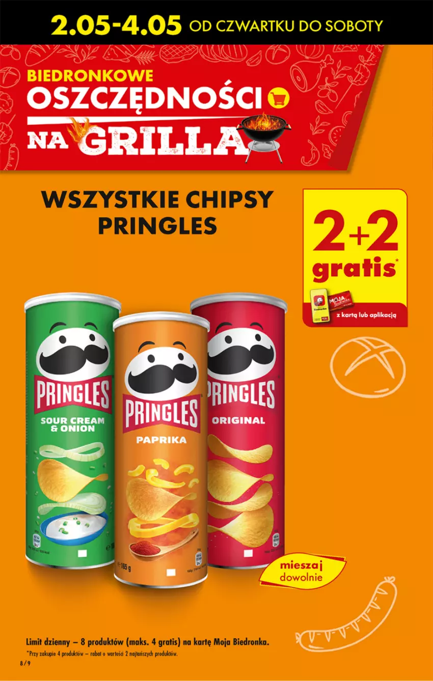 Gazetka promocyjna Biedronka - Od Czwartku - ważna 08.05 do 11.05.2024 - strona 8 - produkty: Chipsy, Gin, Gra, Grill, Pringles