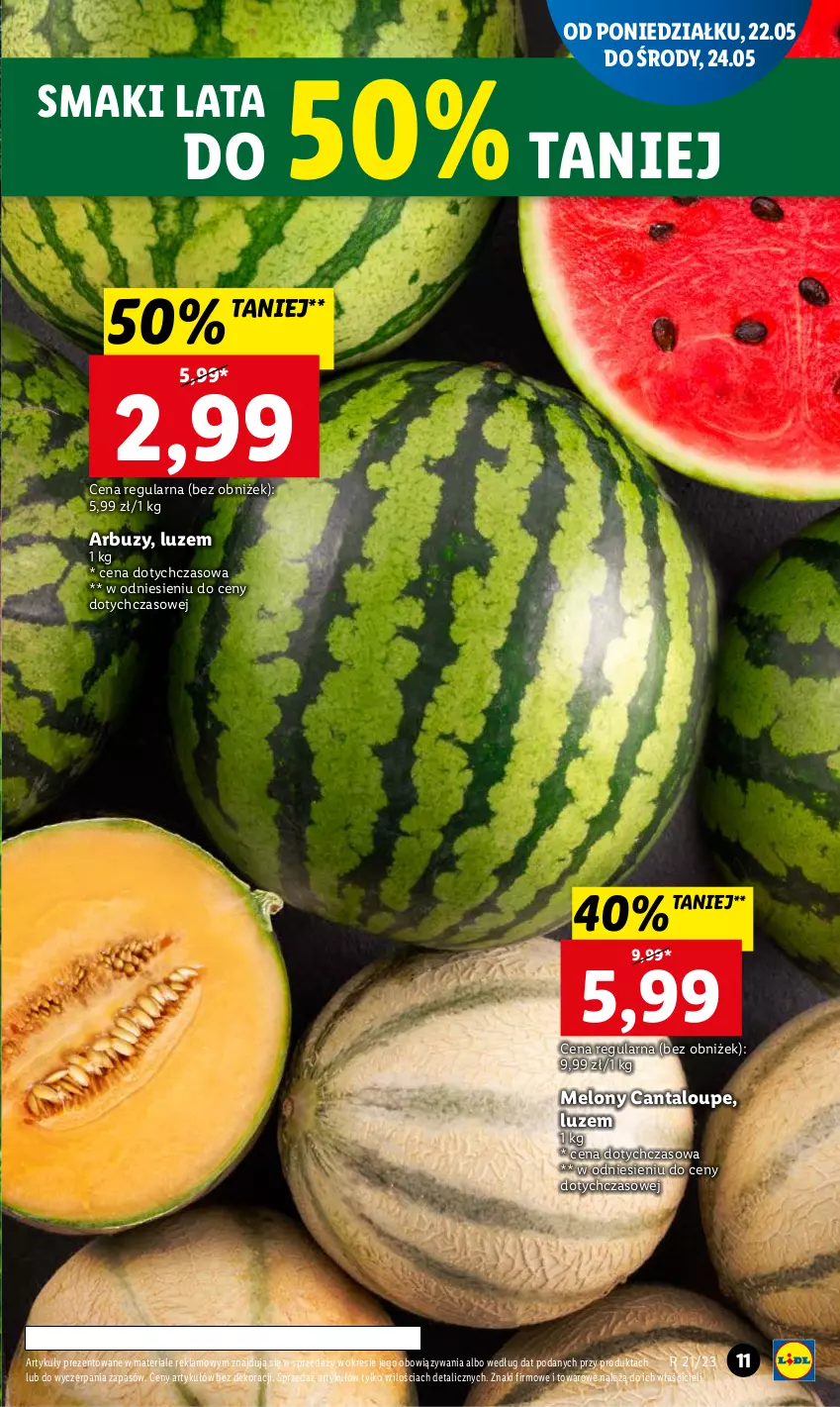 Gazetka promocyjna Lidl - GAZETKA - ważna 22.05 do 24.05.2023 - strona 13 - produkty: Arbuz, Melon