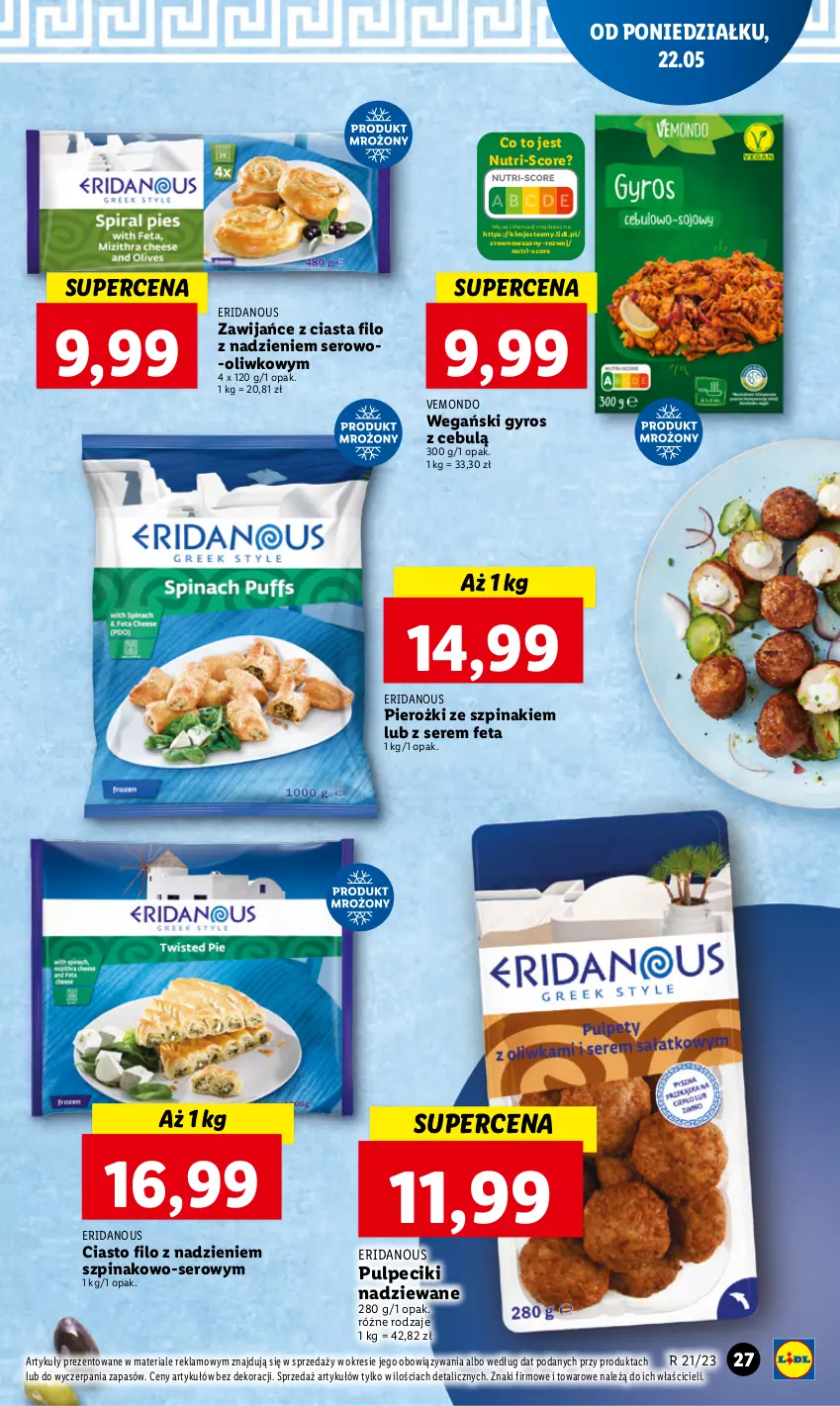 Gazetka promocyjna Lidl - GAZETKA - ważna 22.05 do 24.05.2023 - strona 31 - produkty: Feta, Gyros, Ser, Szpinak, Wazon