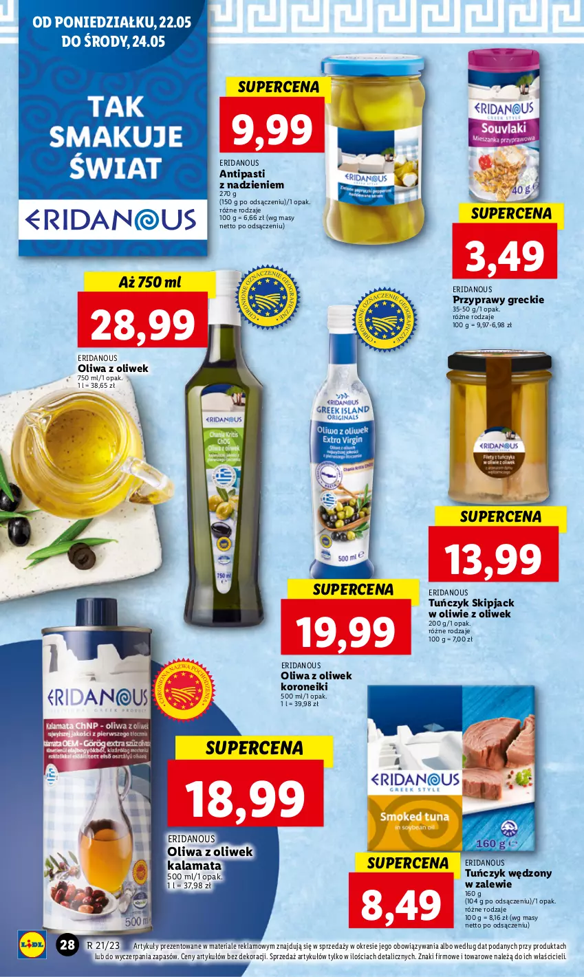 Gazetka promocyjna Lidl - GAZETKA - ważna 22.05 do 24.05.2023 - strona 32 - produkty: Oliwa, Oliwa z oliwek, Przyprawy, Tuńczyk