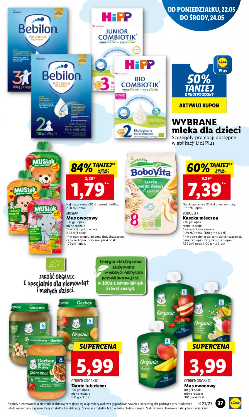 Gazetka promocyjna Lidl - GAZETKA - ważna 22.05 do 24.05.2023 - strona 43 - produkty: BoboVita, Deser, Dzieci, Gerber, Mus, Ser