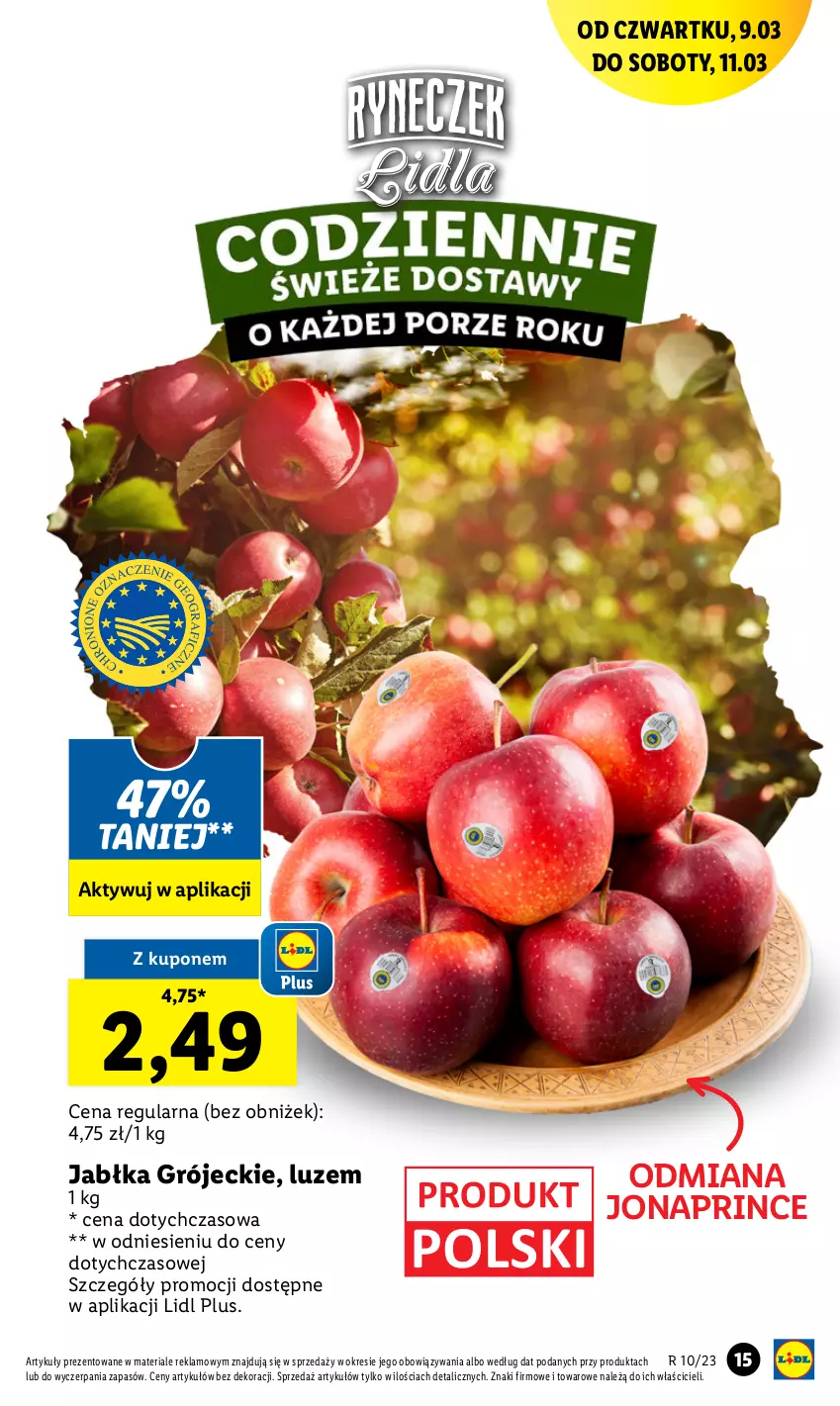 Gazetka promocyjna Lidl - GAZETKA - ważna 09.03 do 11.03.2023 - strona 15 - produkty: Jabłka