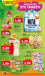 Gazetka promocyjna Lidl - GAZETKA - Gazetka - ważna od 11.03 do 11.03.2023 - strona 36 - produkty: Nałęczowianka, Sok, Ser, Mus, Lemoniada, Napoje, Napój gazowany, Smoothie, Limonka, Aronia, Woda mineralna, Woda, Napój, Mięta, Imbir