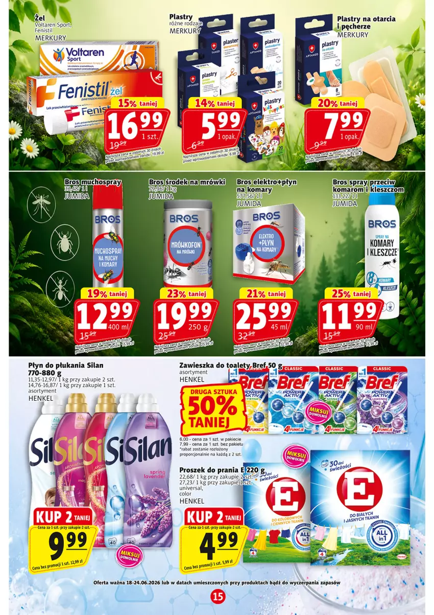 Gazetka promocyjna Prim Market - ważna 18.06 do 24.06.2026 - strona 15 - produkty: Bref, Fa, Płyn do płukania, Por, Proszek do prania, Silan, Sport