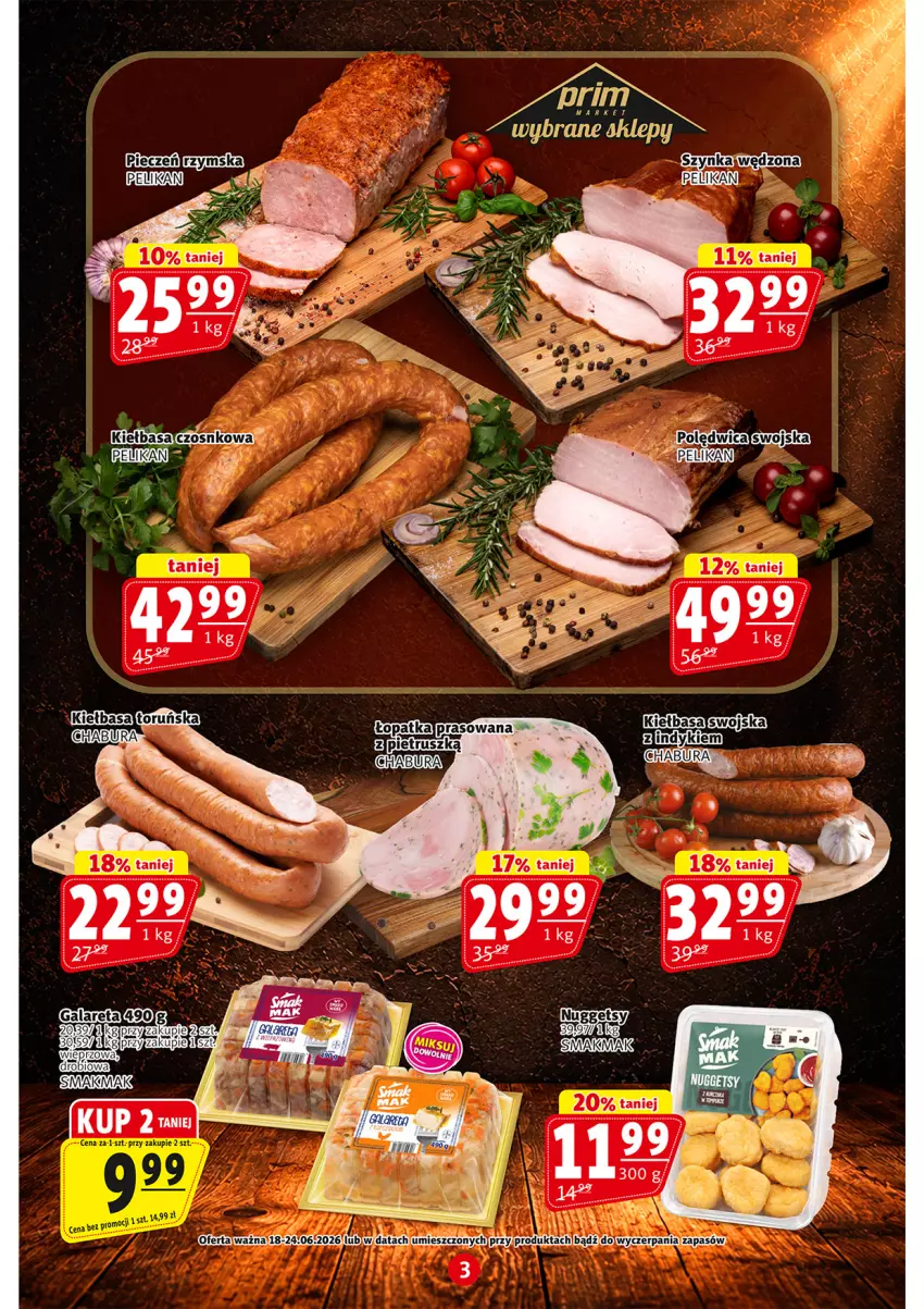 Gazetka promocyjna Prim Market - ważna 18.06 do 24.06.2026 - strona 3 - produkty: Kiełbasa
