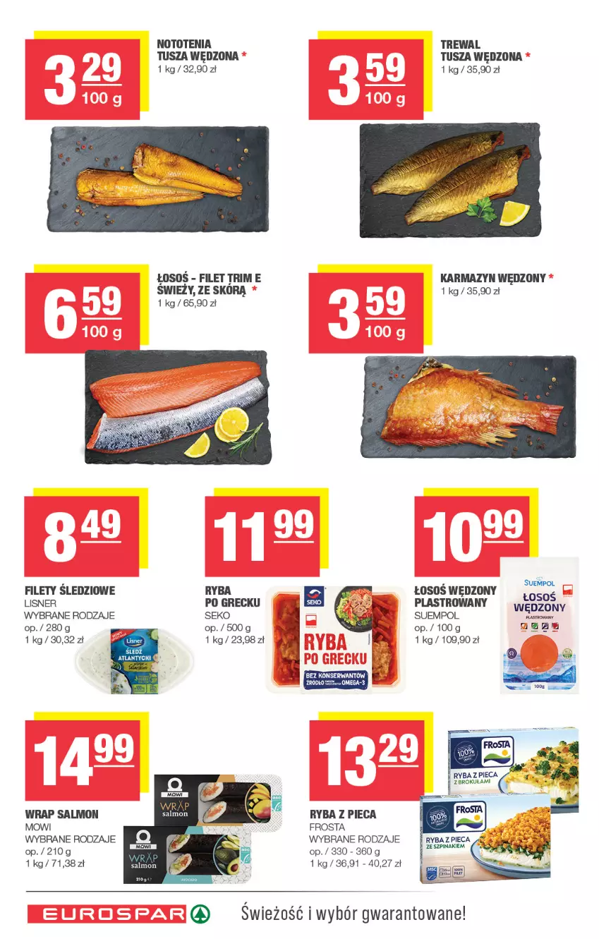Gazetka promocyjna Spar - EuroSpar - ważna 05.10 do 15.10.2025 - strona 8 - produkty: Frosta, Karmazyn wędzony, Lisner, Nototenia, Piec, Ryba, SEKO, Suempol, Tusz