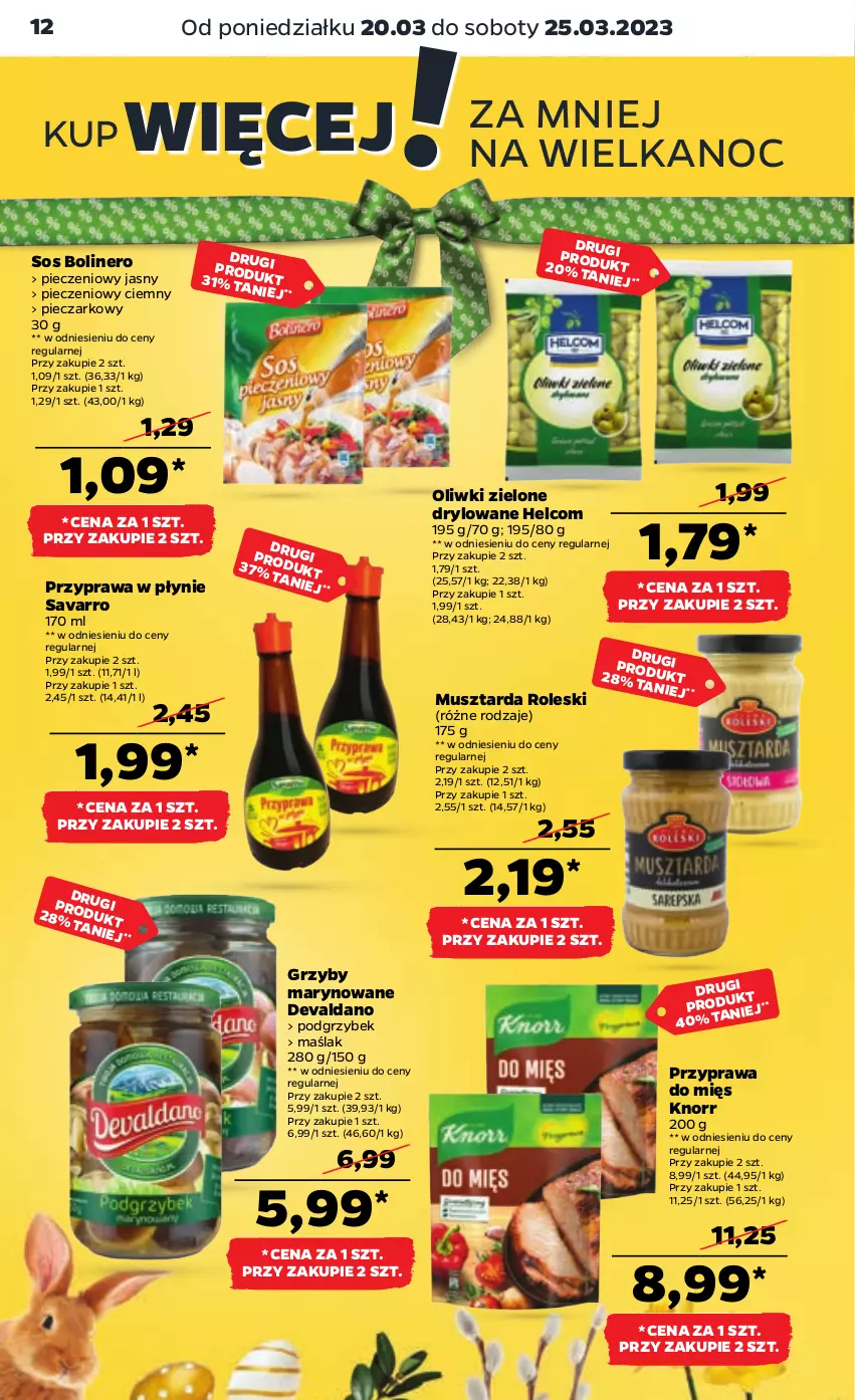 Gazetka promocyjna Netto - Artykuły spożywcze - ważna 20.03 do 25.03.2023 - strona 12 - produkty: Grzyby, Grzyby marynowane, HELCOM, Knorr, Mus, Musztarda, Nike, Oliwki, Oliwki zielone, Piec, Przyprawa w płynie, Savarro, Sos