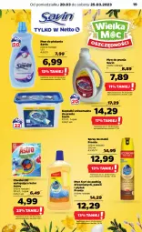 Gazetka promocyjna Netto - Artykuły spożywcze - Gazetka - ważna od 25.03 do 25.03.2023 - strona 19 - produkty: Płyn do prania, Płyn do płukania, Chusteczki, Pronto