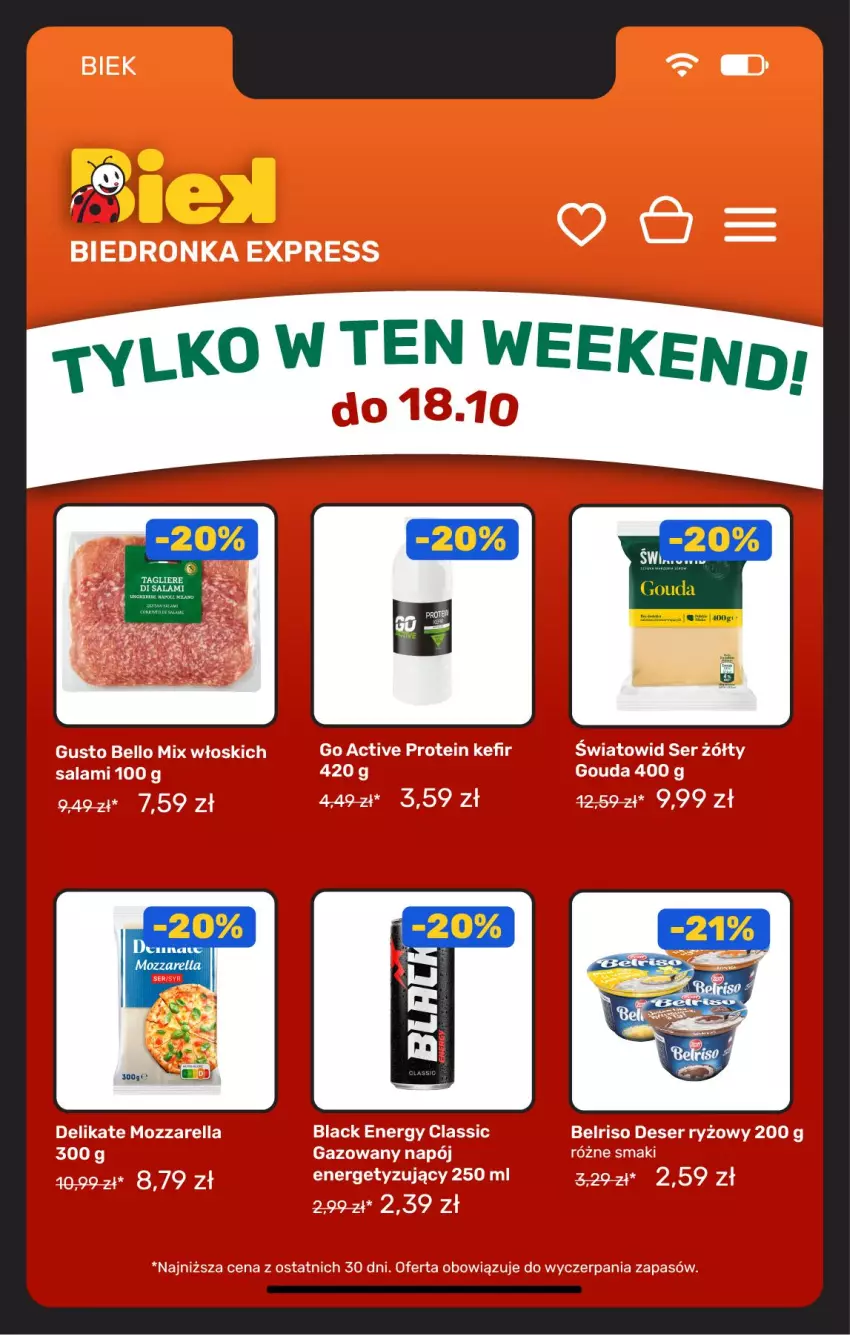 Gazetka promocyjna Biedronka - BIEK - ważna 16.10 do 23.10.2026 - strona 14 - produkty: Mozzarella