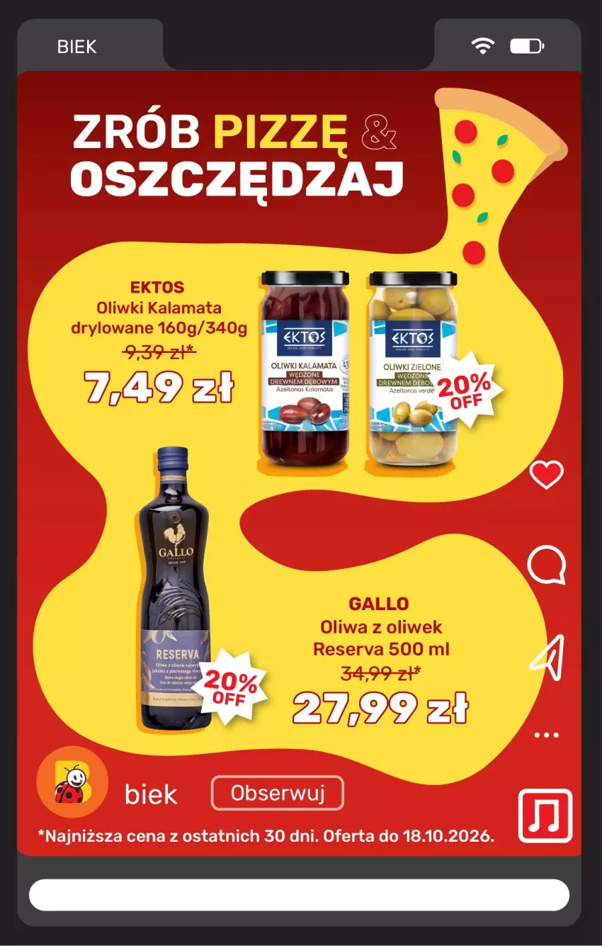 Gazetka promocyjna Biedronka - BIEK - ważna 16.10 do 23.10.2026 - strona 9 - produkty: Oliwki