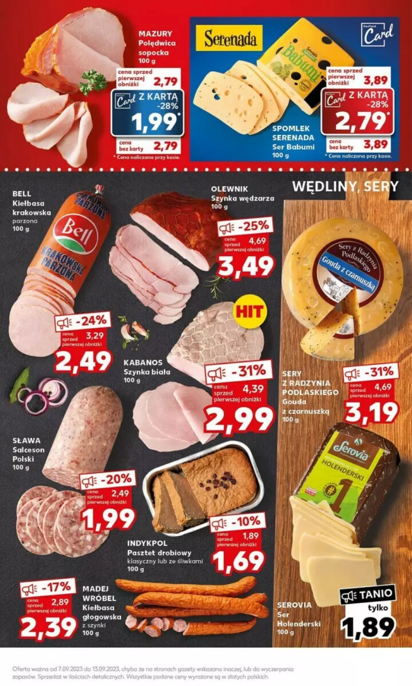 Gazetka promocyjna Kaufland - ważna 11.09 do 13.09.2023 - strona 22 - produkty: Polędwica, Ser