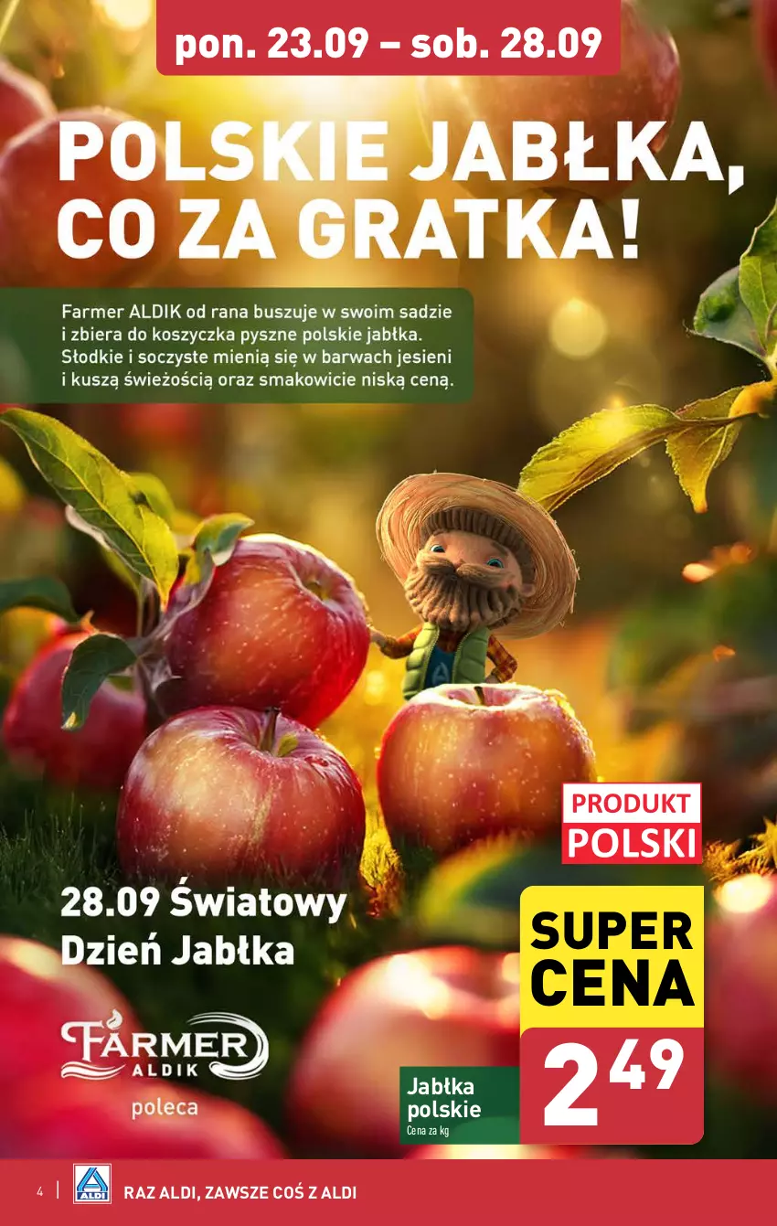 Gazetka promocyjna Aldi - Pełna oferta - ważna 23.09 do 28.09.2024 - strona 4 - produkty: Jabłka