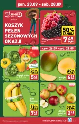 Gazetka promocyjna Aldi - Pełna oferta - Gazetka - ważna od 28.09 do 28.09.2024 - strona 3 - produkty: Banany, Papryka, Kosz, Winogrona, Wino, Mango, Jabłka