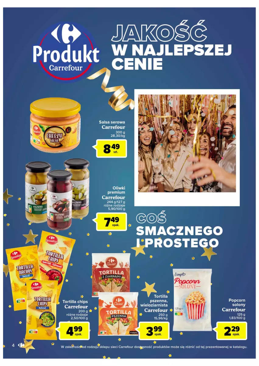 Gazetka promocyjna Carrefour - Gazetka Market - ważna 27.12 do 31.12.2022 - strona 4 - produkty: Oliwki, Salsa, Ser, Tortilla, Tortilla Chips