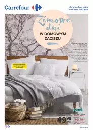 Gazetka promocyjna Carrefour - Gazetka Zimowe dni w domowym zaciszu - Gazetka - ważna od 31.01 do 31.01.2021 - strona 1 - produkty: Kołdra, Poduszka
