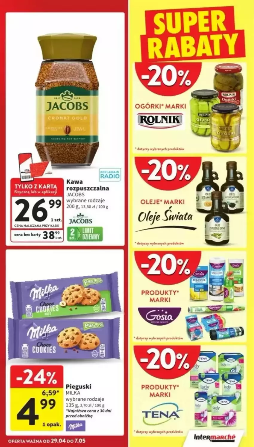 Gazetka promocyjna Intermarche - ważna 29.04 do 07.05.2025 - strona 14 - produkty: Jacobs, Kawa, Milka, Olej
