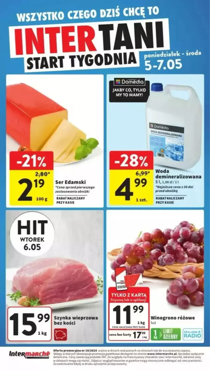 Gazetka promocyjna Intermarche - ważna 29.04 do 07.05.2025 - strona 39 - produkty: Edam, Fa, Koc, Por, Ser, Szynka, Szynka wieprzowa, Wino