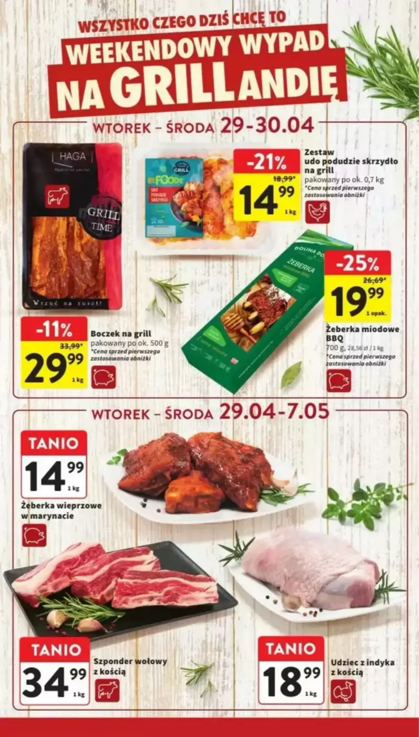 Gazetka promocyjna Intermarche - ważna 29.04 do 07.05.2025 - strona 43 - produkty: Astor, Boczek, EPEE, Grill, Szponder wołowy, Udziec z indyka
