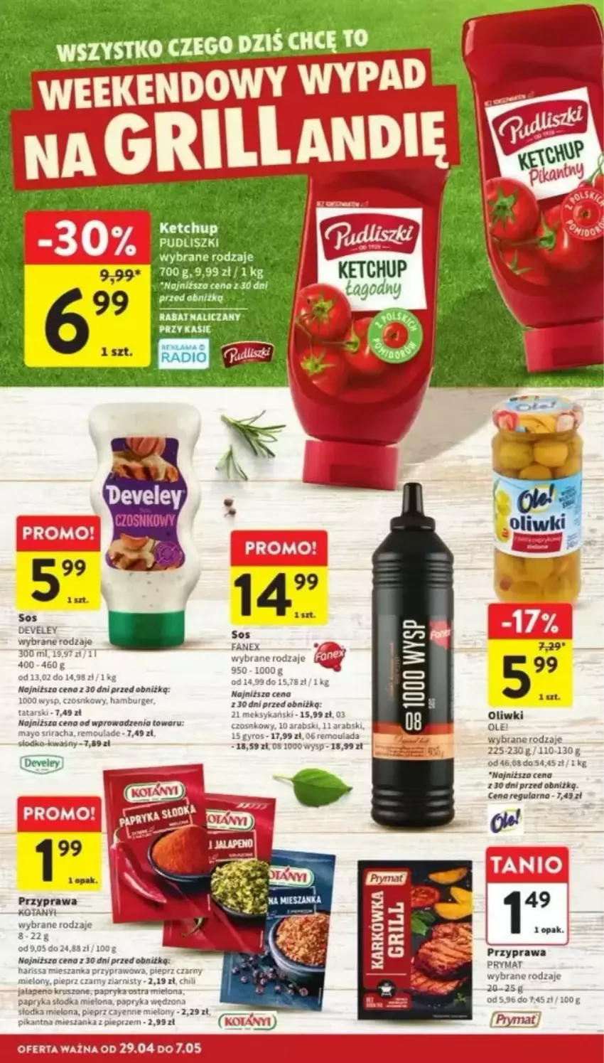 Gazetka promocyjna Intermarche - ważna 29.04 do 07.05.2025 - strona 6 - produkty: Gyros, Ketchup, Kret, Oliwki, Papryka, Pieprz, Prymat, Pudliszki