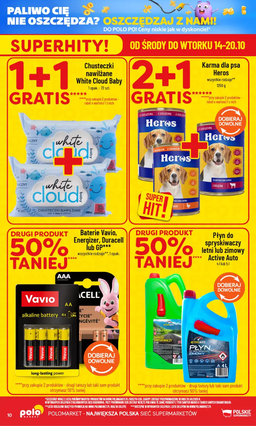 Gazetka promocyjna PoloMarket - Gazetka POLOmarket - ważna 14.10 do 20.10.2026 - strona 10 - produkty: Chusteczki, Duracell, Energizer