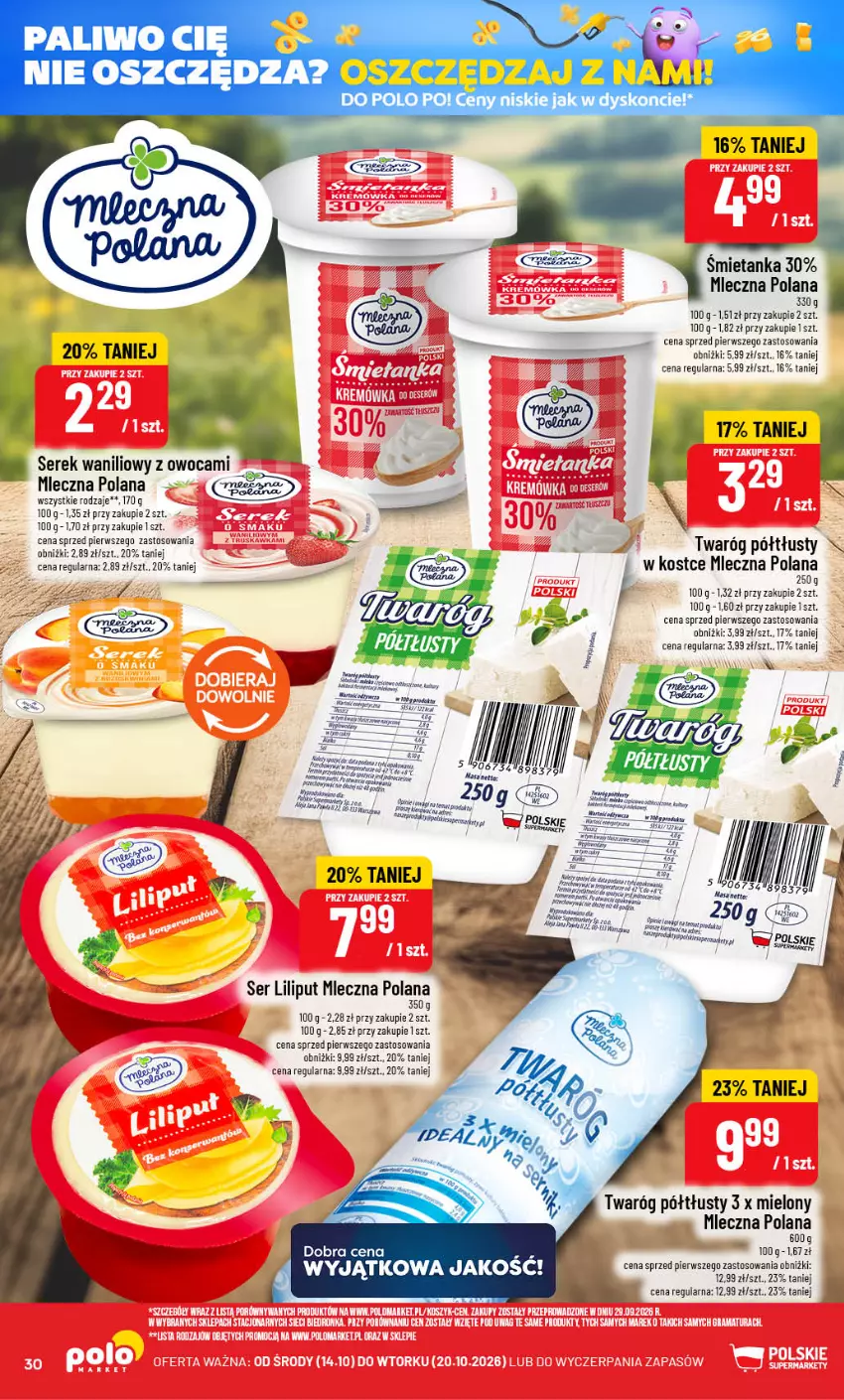 Gazetka promocyjna PoloMarket - Gazetka POLOmarket - ważna 14.10 do 20.10.2026 - strona 30 - produkty: Gin, Koc, LANA, Ser, Serek, Twaróg, Twaróg półtłusty