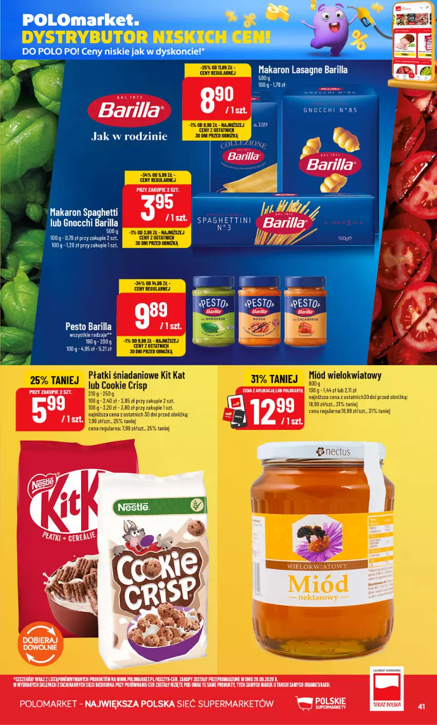 Gazetka promocyjna PoloMarket - Gazetka POLOmarket - ważna 14.10 do 20.10.2026 - strona 41 - produkty: Barilla, Gnocchi, Gra, Kosz, Miód, Nektar, Pesto, Por, Rama