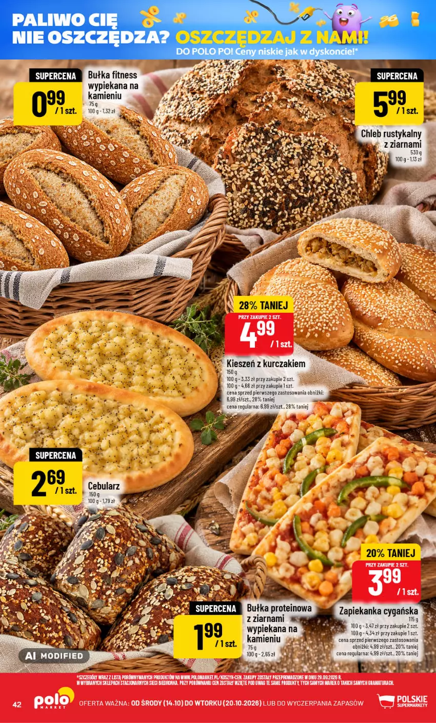 Gazetka promocyjna PoloMarket - Gazetka POLOmarket - ważna 14.10 do 20.10.2026 - strona 42 - produkty: Bułka, Chleb, Gra, Kosz, Kurczak, Por, Rama, Rust, Sante