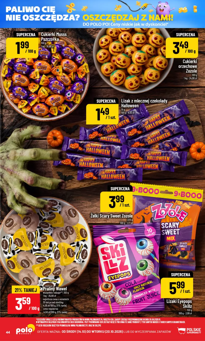 Gazetka promocyjna PoloMarket - Gazetka POLOmarket - ważna 14.10 do 20.10.2026 - strona 44 - produkty: Cukier, Cukierki, Gra, Kosz, Por, Praliny, Rama, Wawel