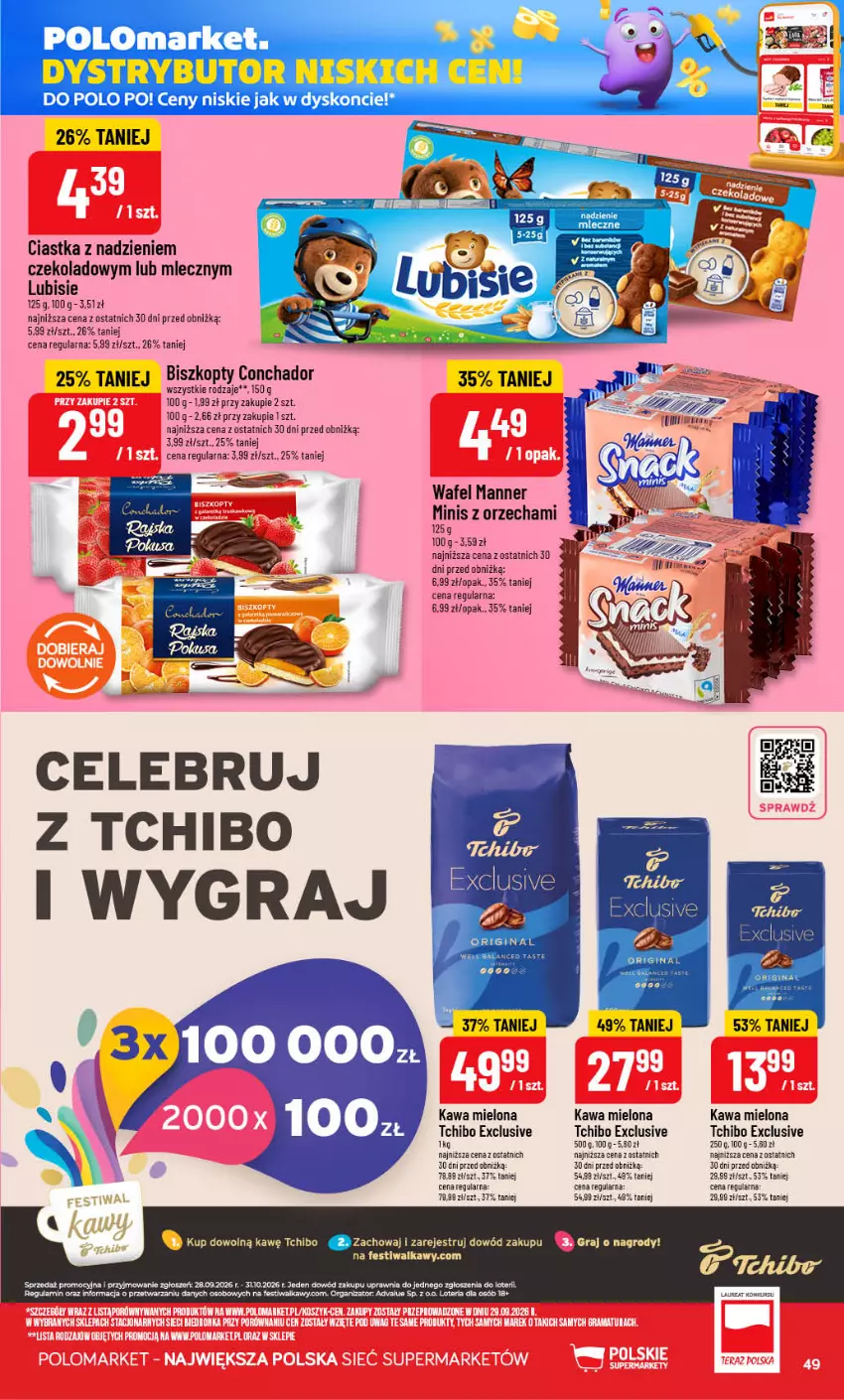 Gazetka promocyjna PoloMarket - Gazetka POLOmarket - ważna 14.10 do 20.10.2026 - strona 49 - produkty: Ciastka, Gin, Kawa, Kawa mielona, Lubisie, Tchibo