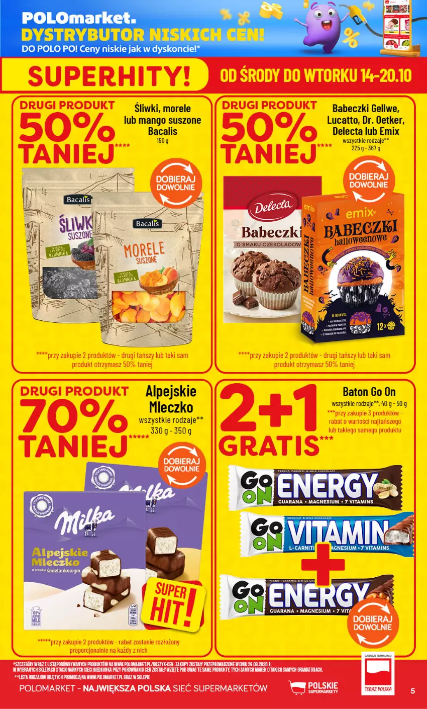 Gazetka promocyjna PoloMarket - Gazetka POLOmarket - ważna 14.10 do 20.10.2026 - strona 5 - produkty: Babeczki, Baton, Delecta, Dr. Oetker, Mango, Mango suszone