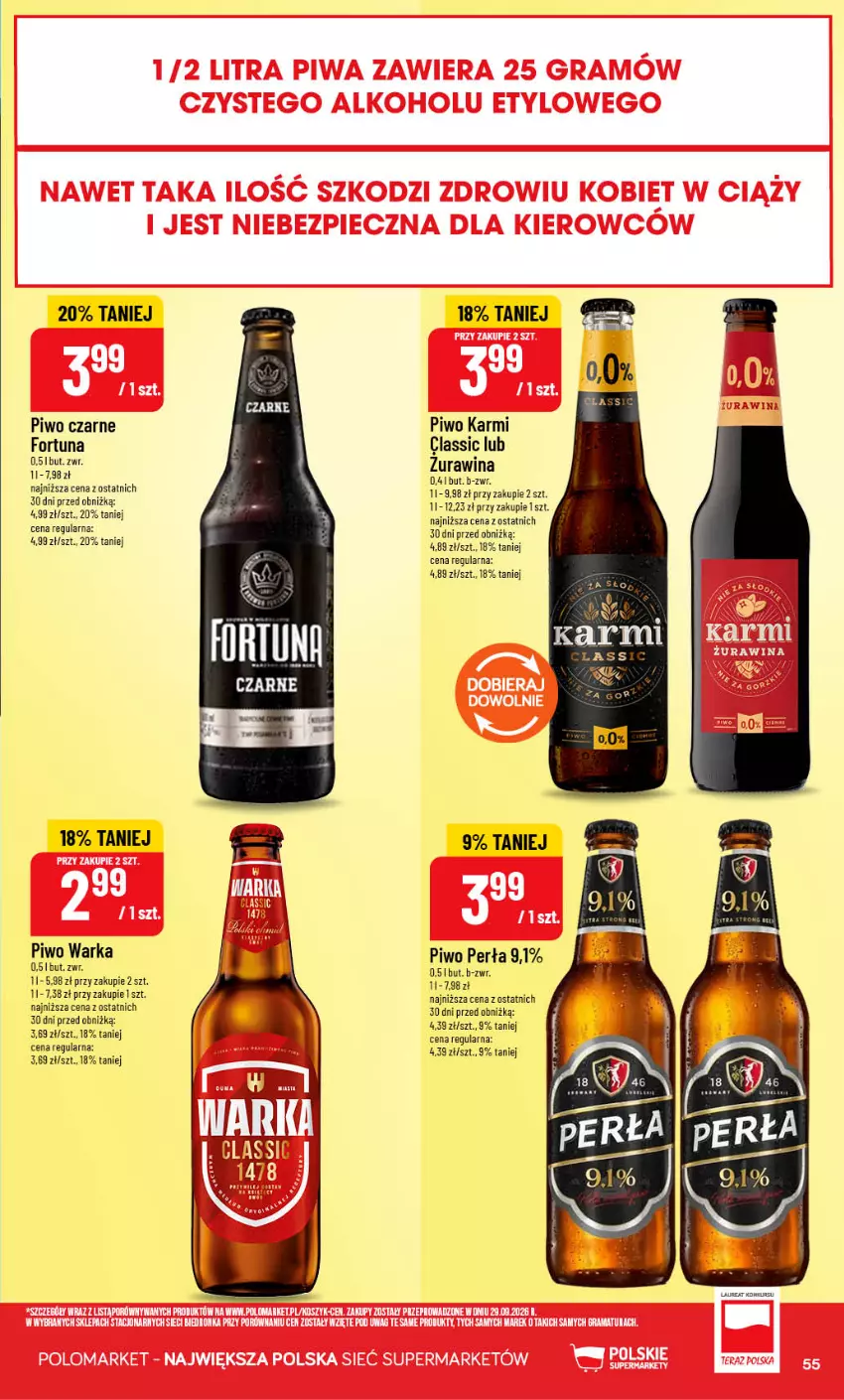 Gazetka promocyjna PoloMarket - Gazetka POLOmarket - ważna 14.10 do 20.10.2026 - strona 55 - produkty: Fortuna, Karmi, Laur, Perła, Piwo, Warka