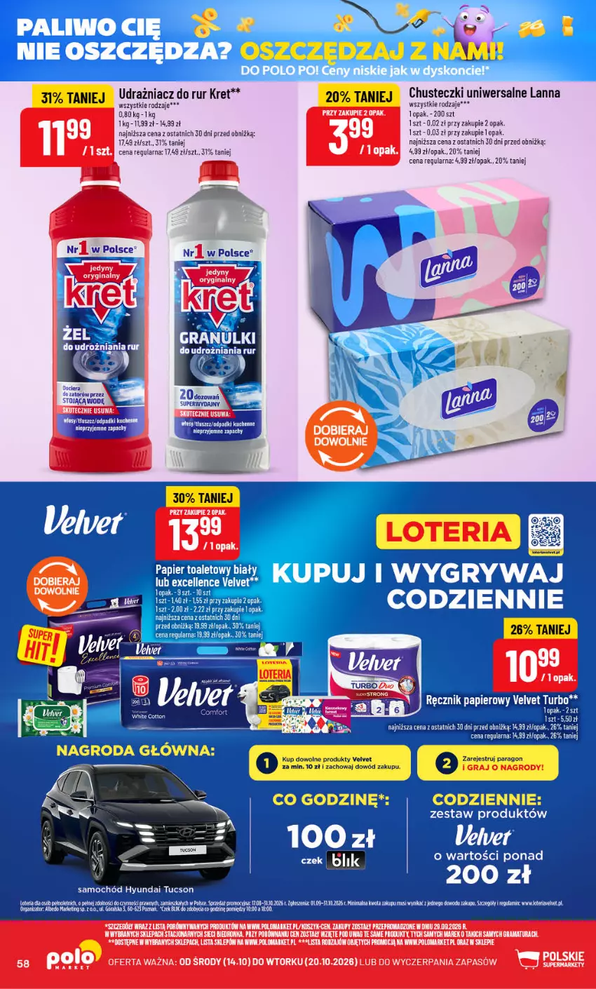 Gazetka promocyjna PoloMarket - Gazetka POLOmarket - ważna 14.10 do 20.10.2026 - strona 58 - produkty: Chusteczki, Gra, Kosz, Kret, Por, Rama
