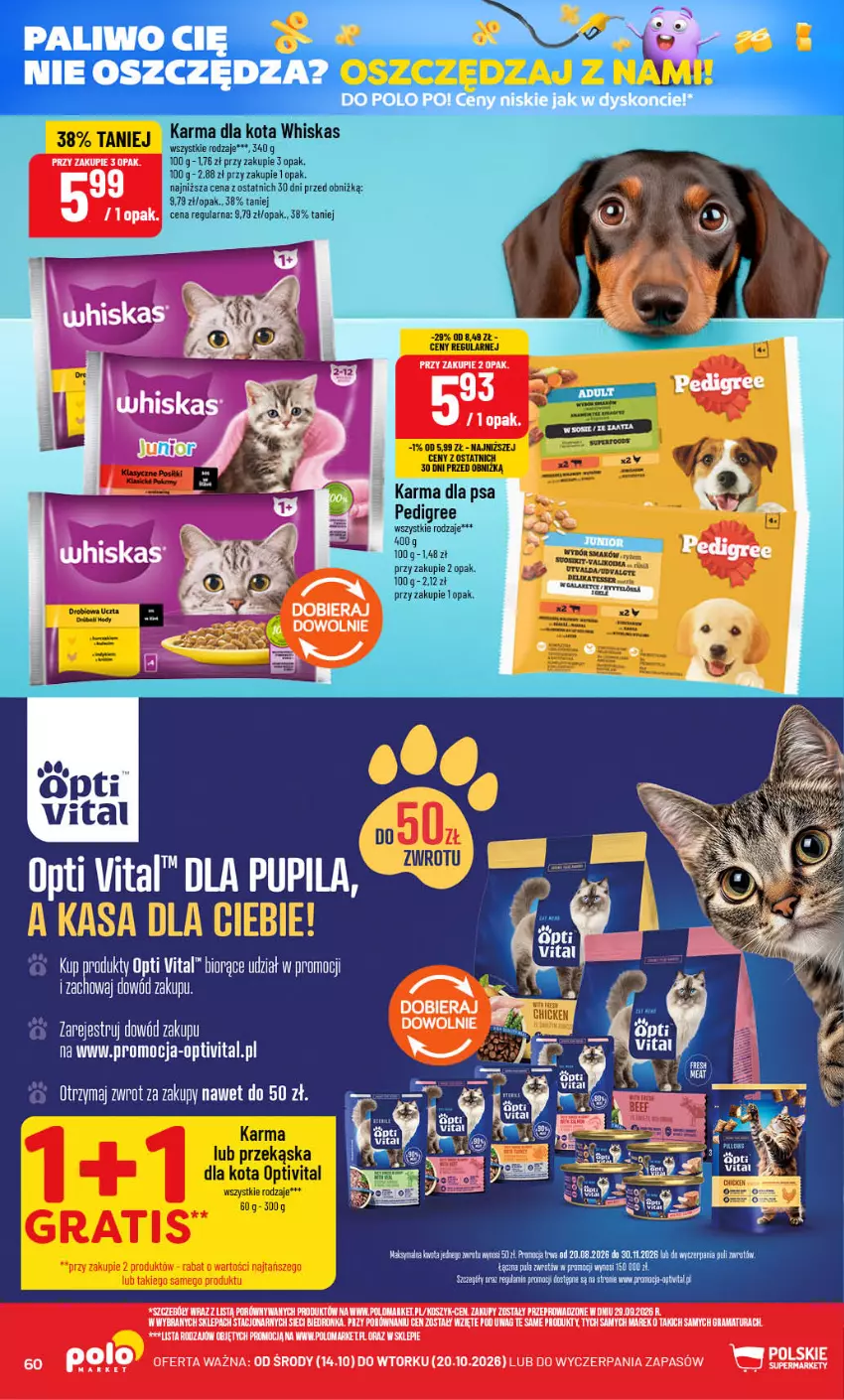 Gazetka promocyjna PoloMarket - Gazetka POLOmarket - ważna 14.10 do 20.10.2026 - strona 60 - produkty: Gra, Kosz, Pedigree, Por, Rama, Whiskas