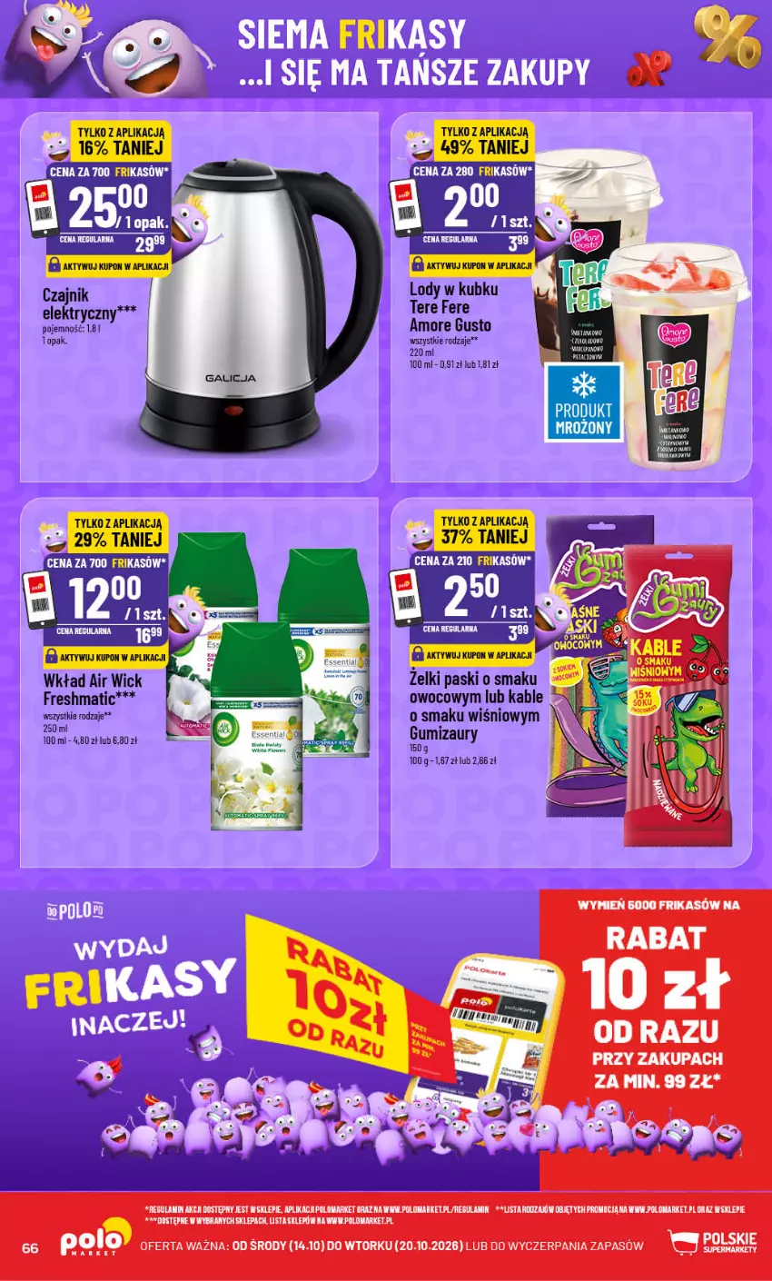 Gazetka promocyjna PoloMarket - Gazetka POLOmarket - ważna 14.10 do 20.10.2026 - strona 66 - produkty: Air Wick, Czajnik, Czajnik elektryczny, Lody