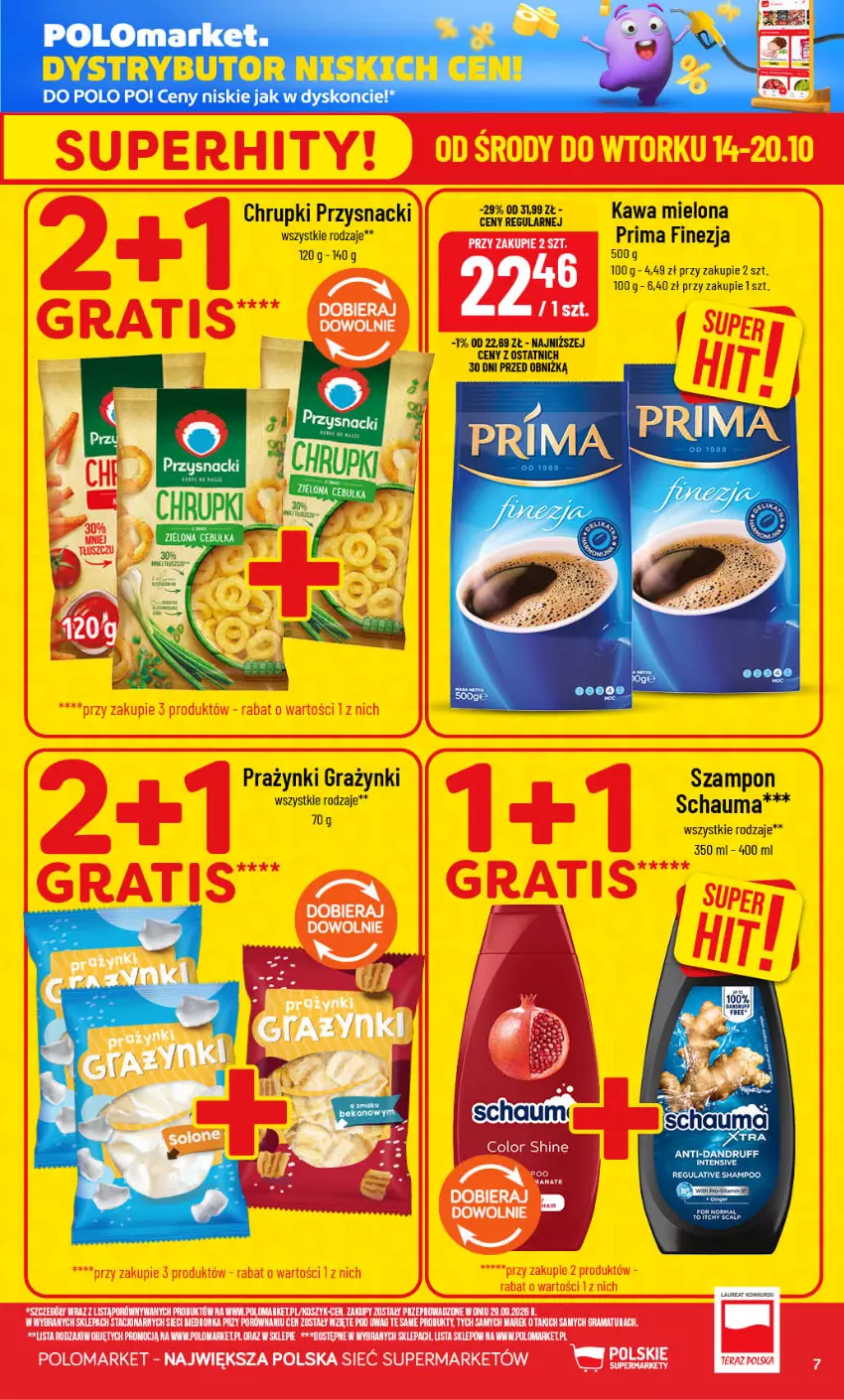 Gazetka promocyjna PoloMarket - Gazetka POLOmarket - ważna 14.10 do 20.10.2026 - strona 7 - produkty: Beko, Chrupki, Gra, Kawa, Kawa mielona, Laur, Prima, Przysnacki, Szampon