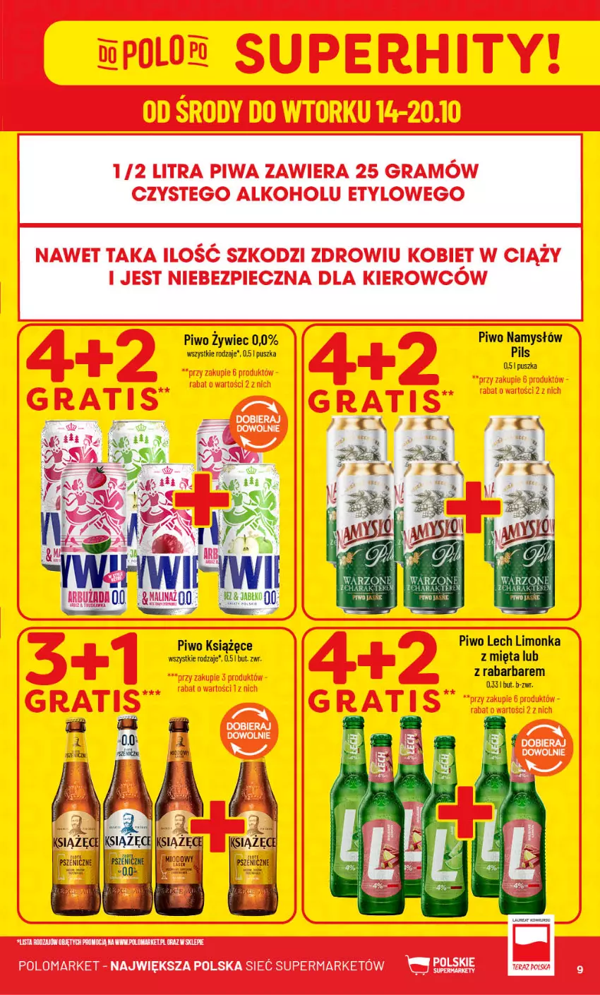 Gazetka promocyjna PoloMarket - Gazetka POLOmarket - ważna 14.10 do 20.10.2026 - strona 9 - produkty: Książęce, Limonka, Mięta, Namysłów, Piwo